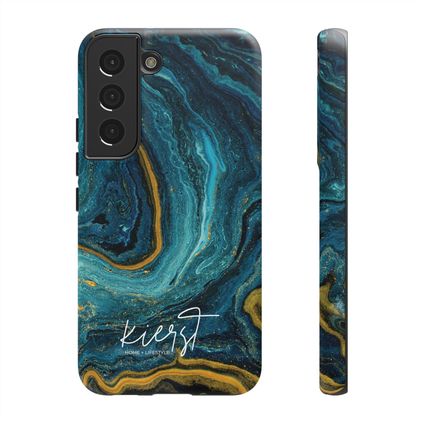 Gold & Teal Marble Samsung Galaxy Case | Swirled Depth Meets Everyday Edge