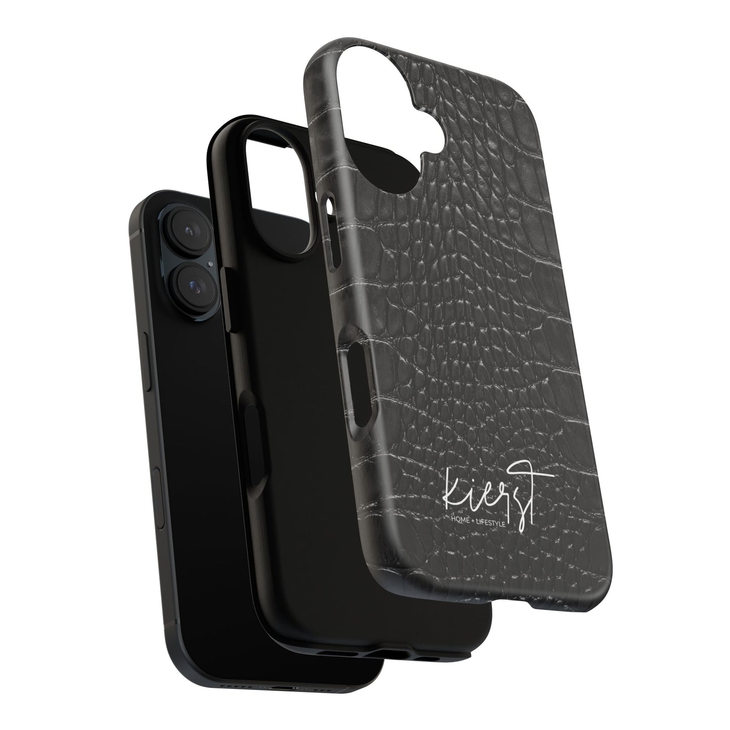 Black Alligator Print iPhone Case | Minimalist Edge Meets Everyday Function