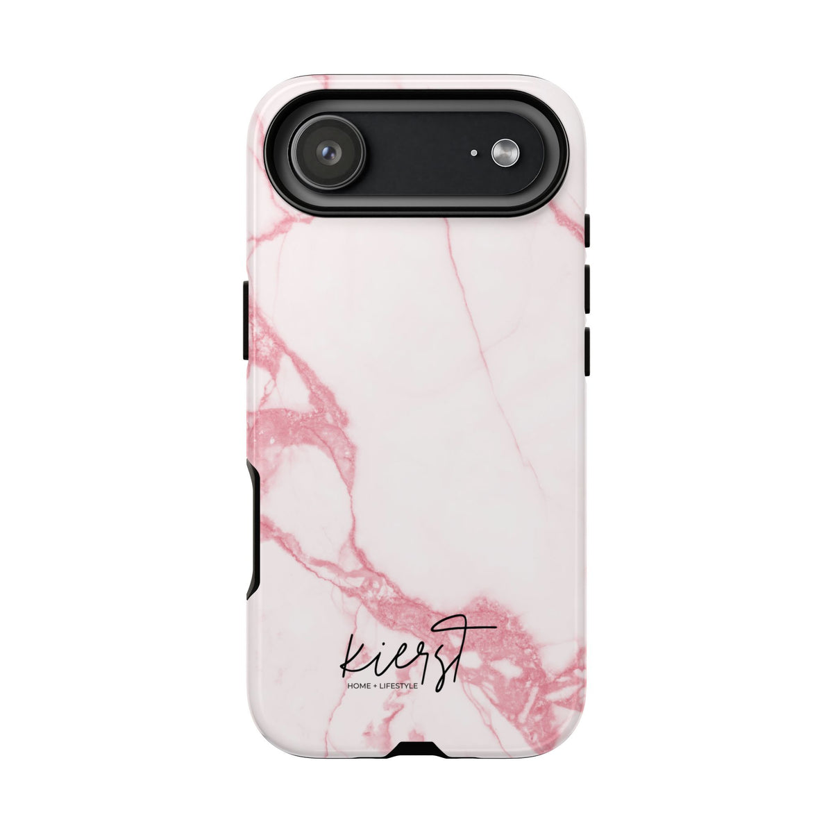 Pink + White Marble iPhone Case