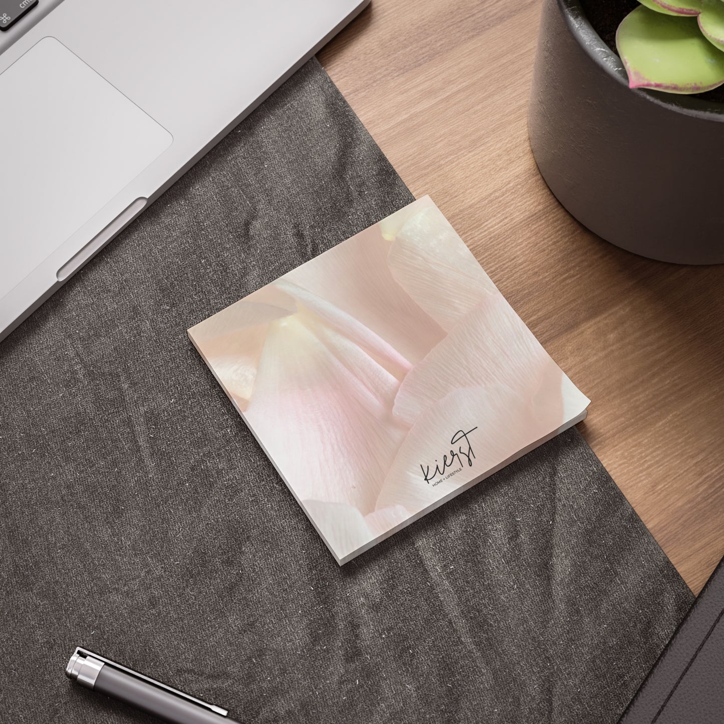 Iridescent Petals Post-it® Note Pad | Soft Pink Floral Sticky Notes for Elegant Everyday Reminders