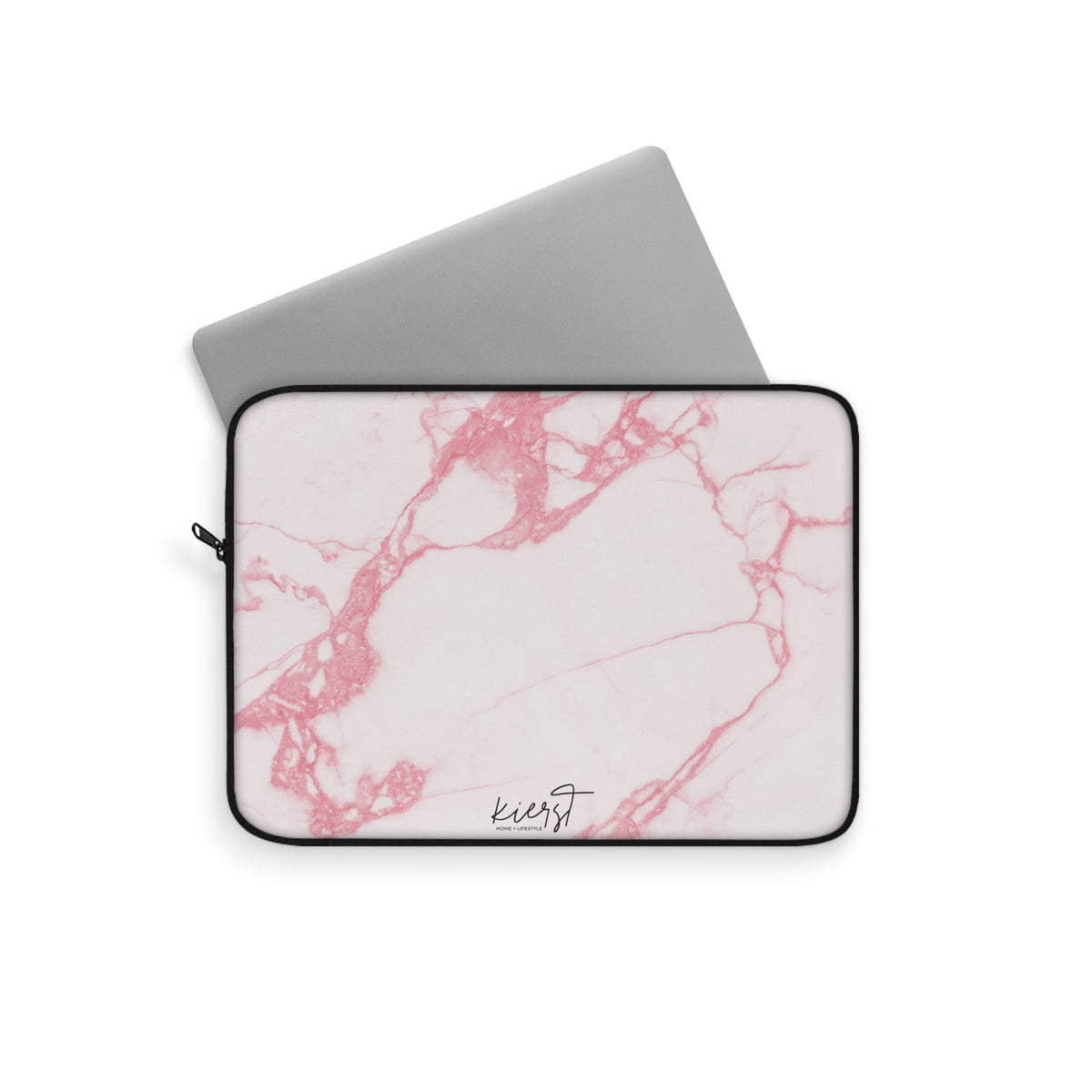 Pink + White Marble Laptop Sleeve