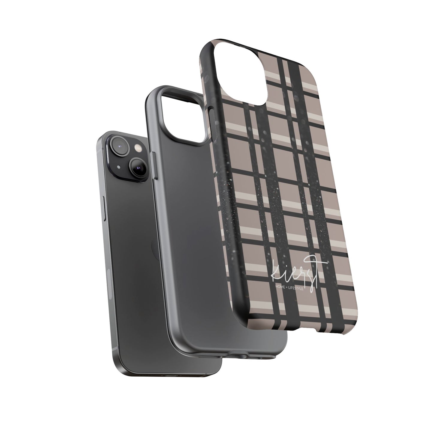 Elevated Neutrals Plaid iPhone Case | Classic Pattern, Modern Contrast