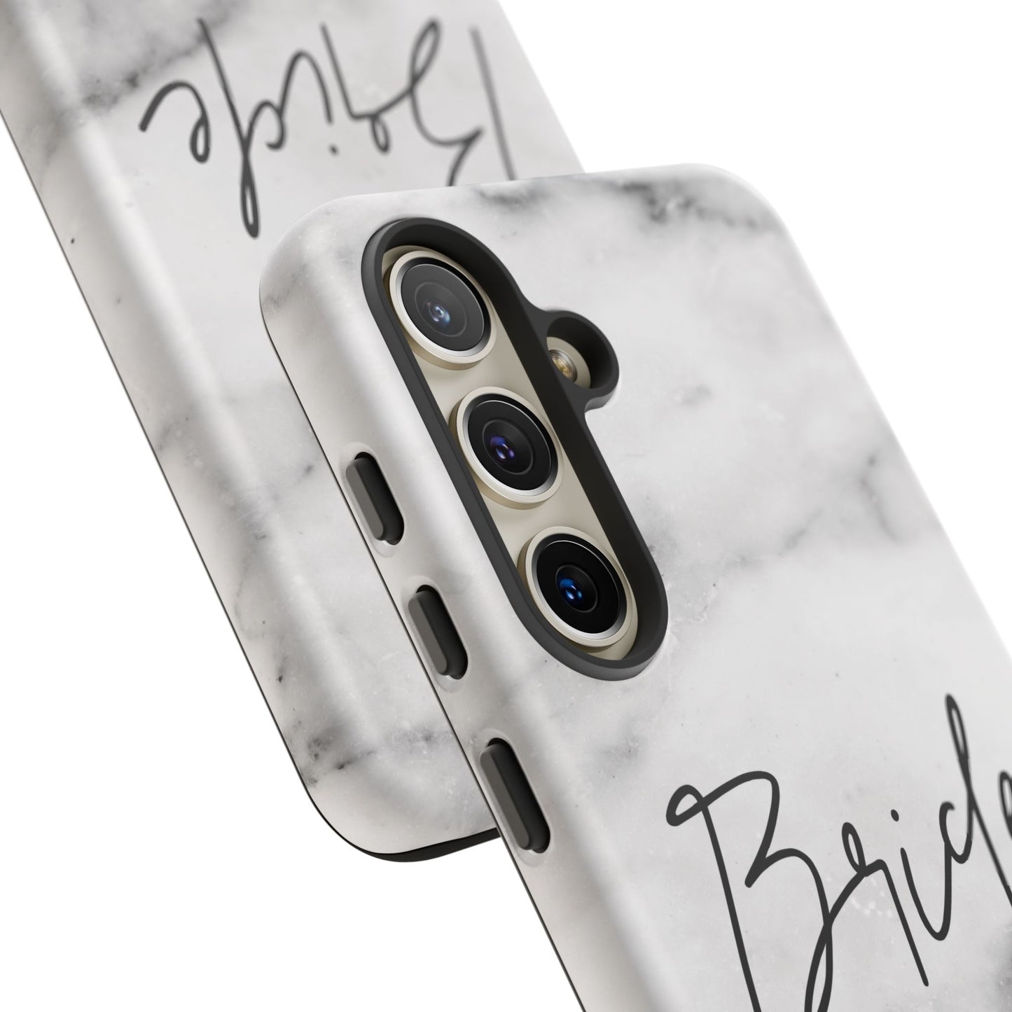 Bride Lived-In White and Grey Marble Samsung Galaxy Phone Case