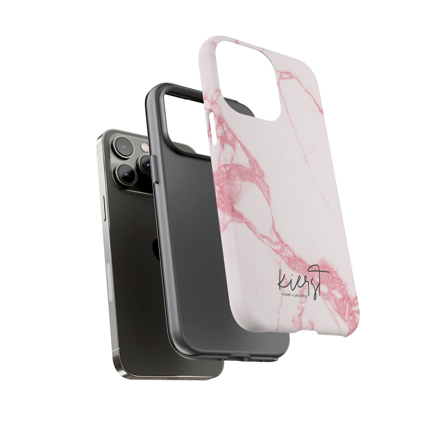 Pink & White Marble iPhone Case | Classic Elegance, Feminine Twist