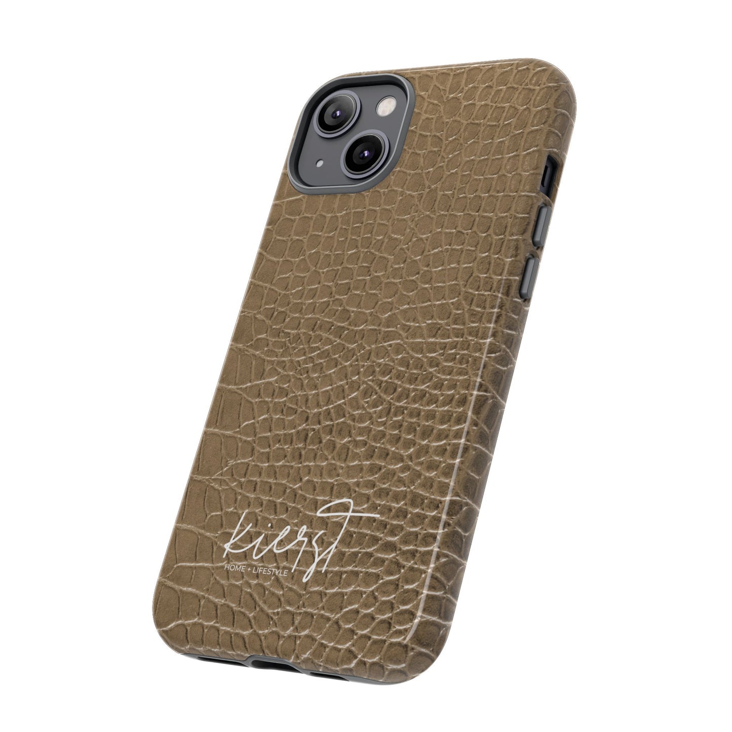 Tan Alligator Print iPhone Case | Elevated texture meets everyday ease