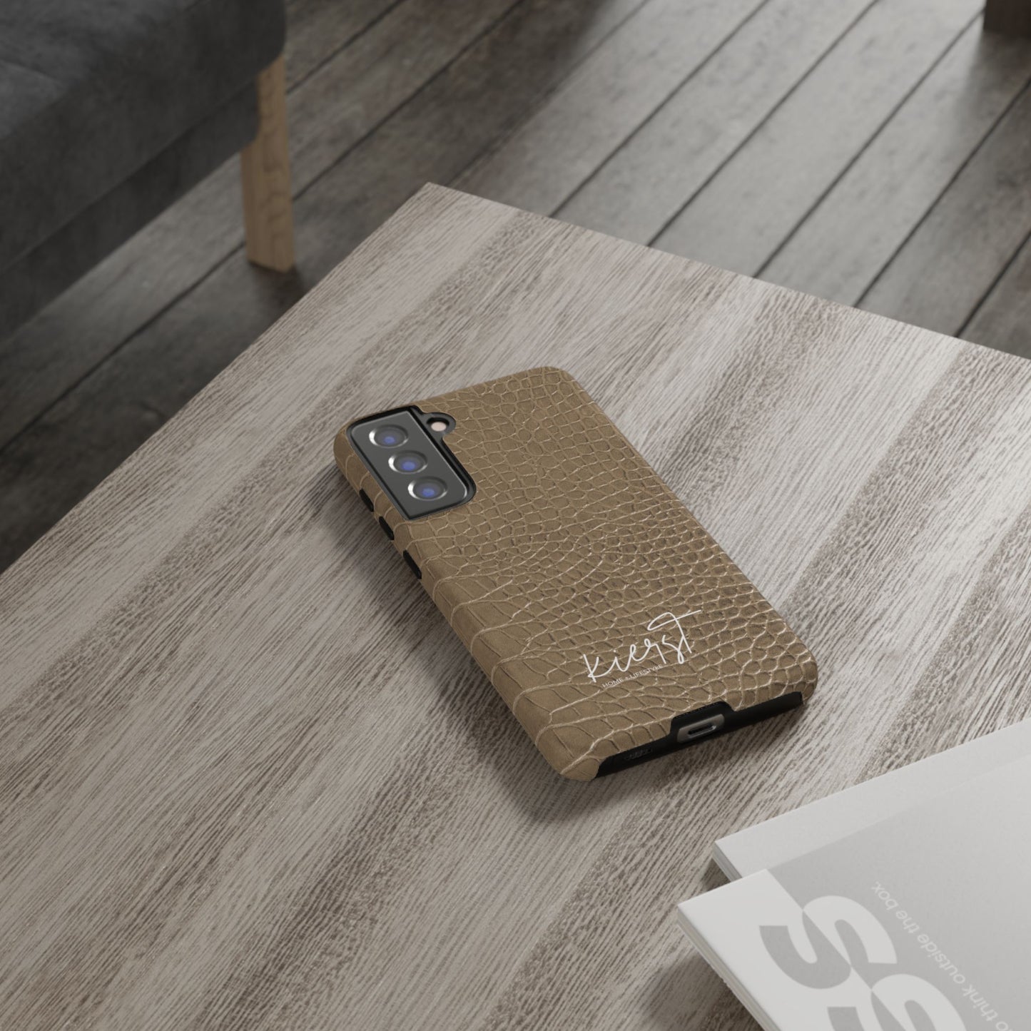 Tan Alligator Print Samsung Galaxy Phone Case | Subtle Statement, Everyday Style