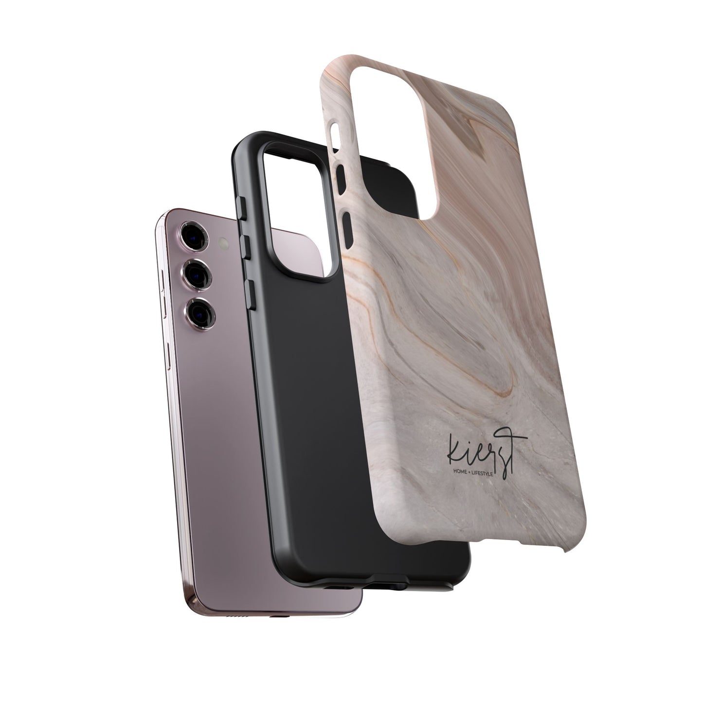 Blush Swirl Marble Samsung Galaxy Phone Case | Subtle Design, Timeless Tone