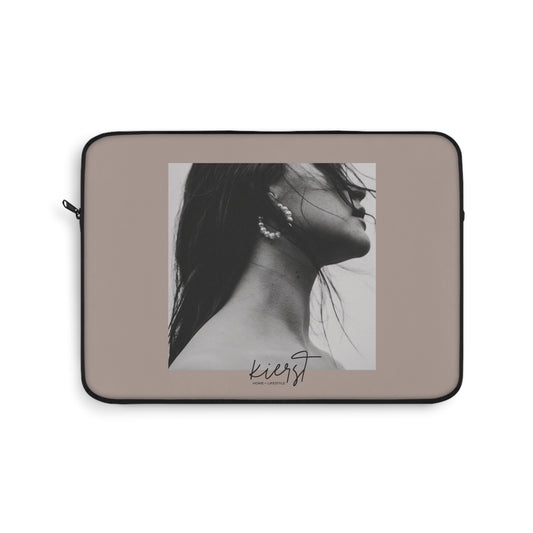 Black & White Fashion Portrait Laptop Sleeve | Editorial-Inspired Office Style