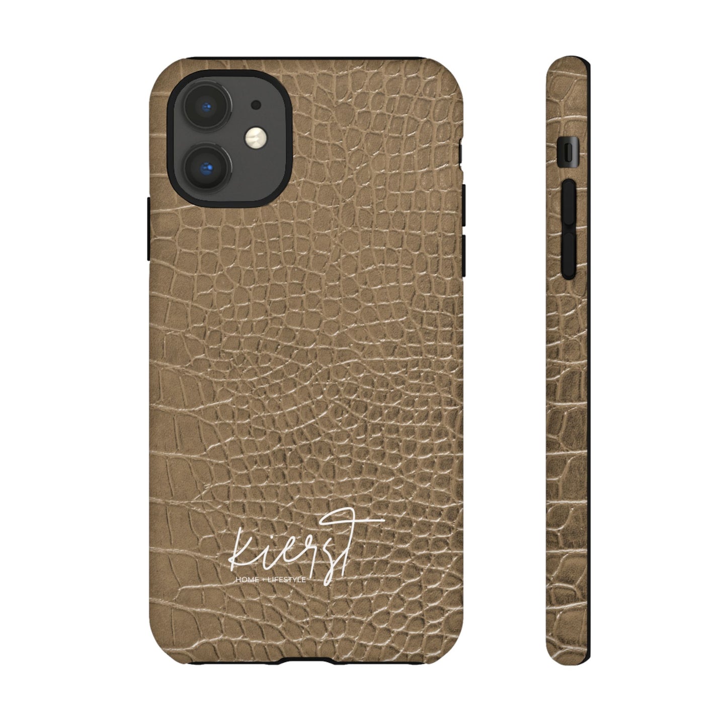 Tan Alligator Print iPhone Case | Elevated texture meets everyday ease