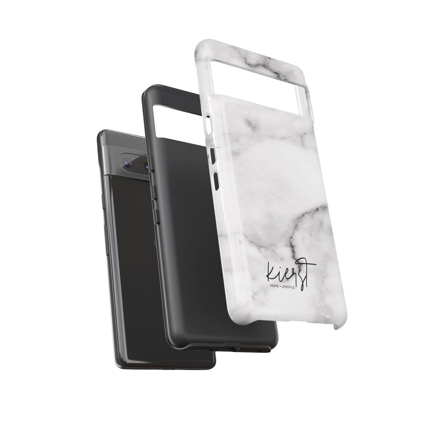 Lived-In White and Grey Marble Google Pixel Case | Elevated Essentials For Everyday