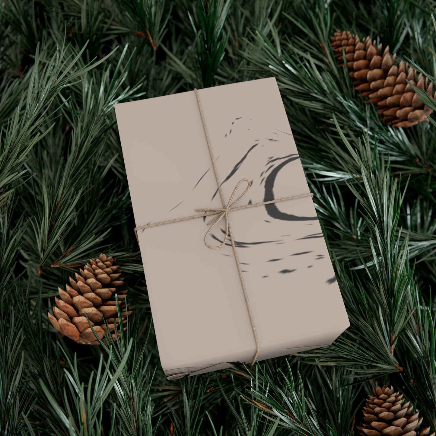 Cream, Grey, and Taupe Marble Gift Wrapping Paper