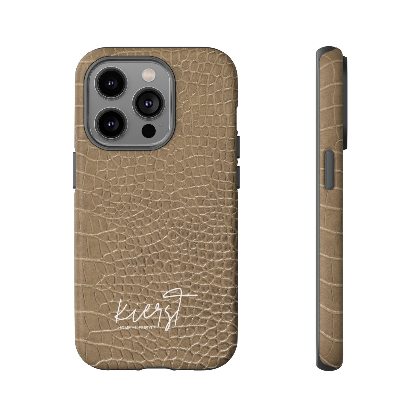 Tan Alligator Print iPhone Case | Elevated texture meets everyday ease