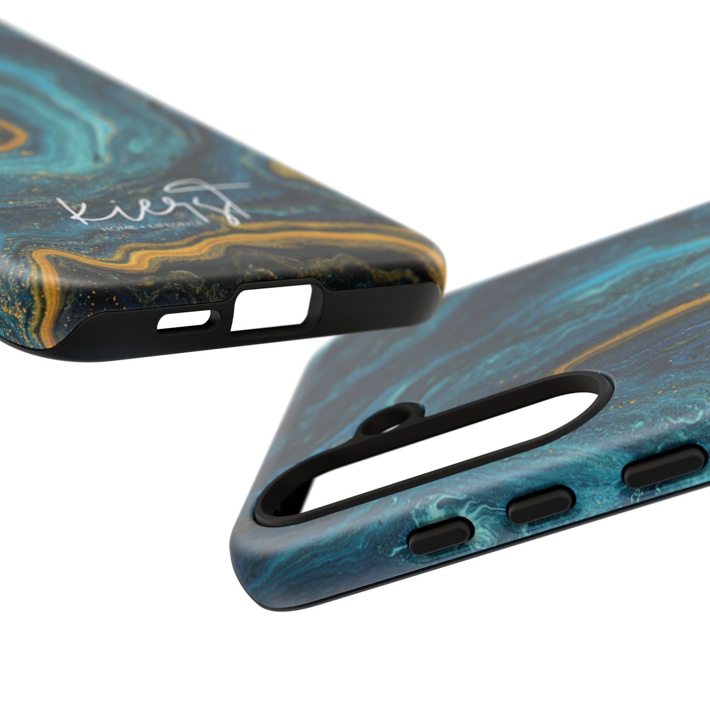 Gold & Teal Marble Samsung Galaxy Case | Swirled Depth Meets Everyday Edge