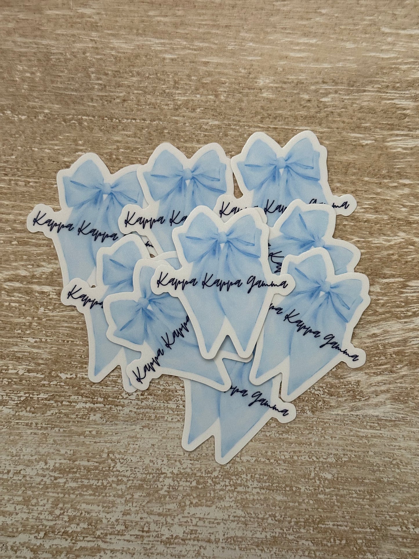 Pastel Blue Bow Kappa Kappa Gamma Sticker