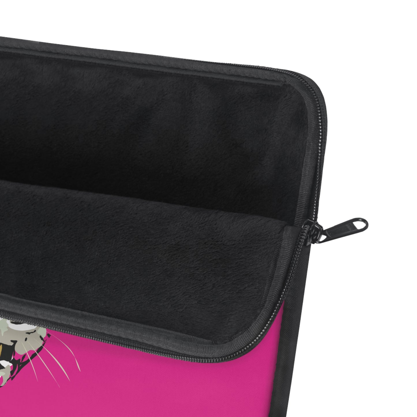 Leopard Head on Signature Hot Pink Laptop Sleeve | Limited Edition Fierce + Functional