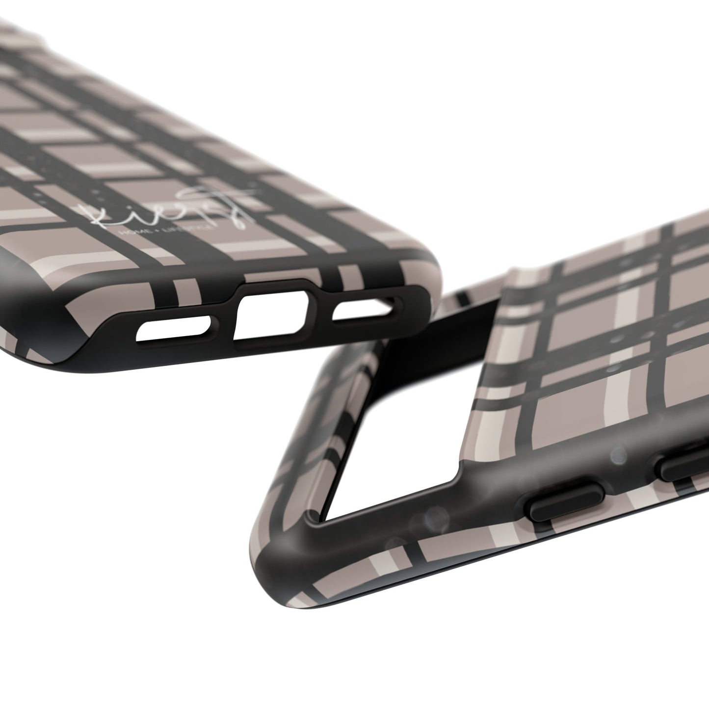 Elevated Neutrals Plaid Google Pixel Case | Taupe, Cream, & Black—Refined, Not Routine