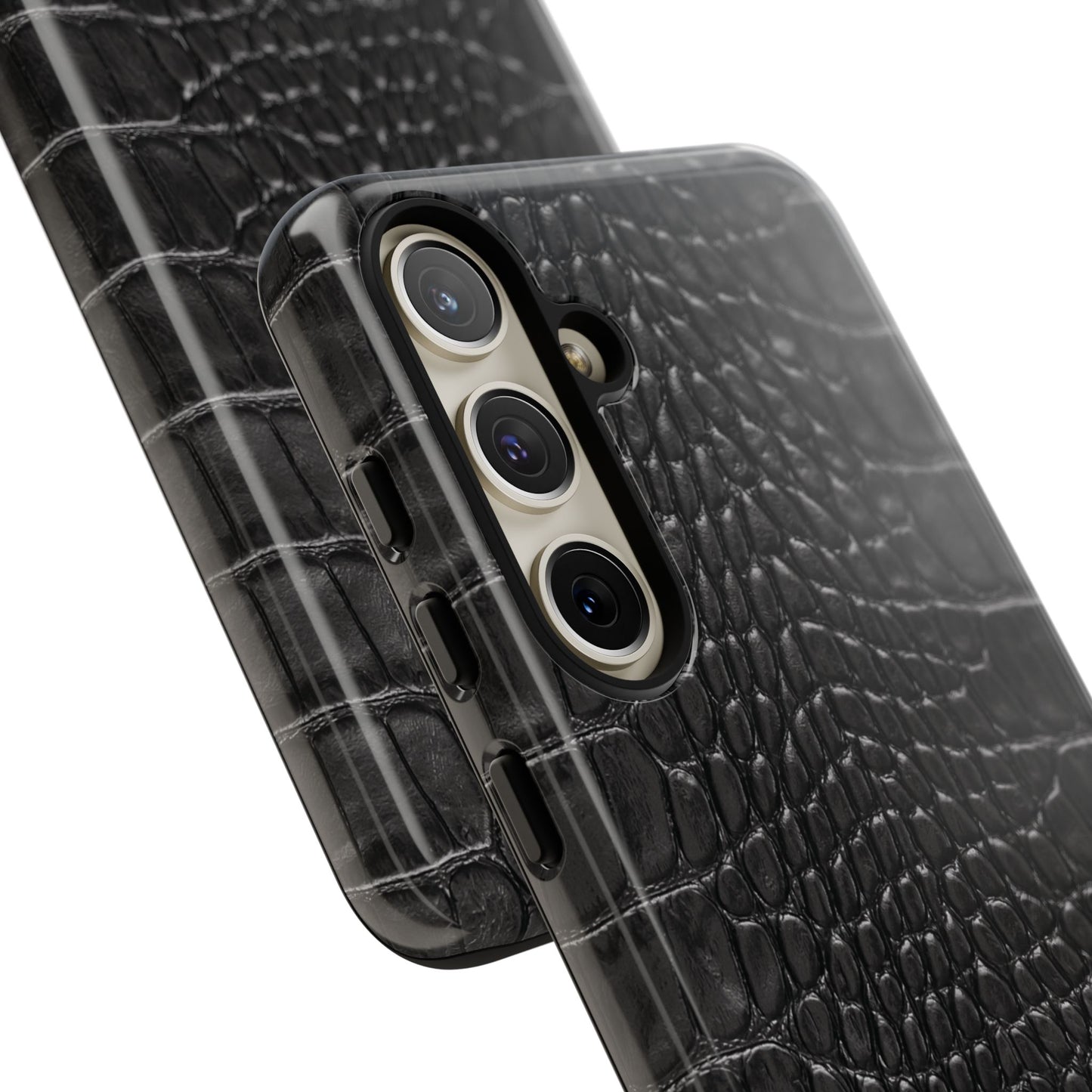 Black Alligator Print Samsung Galaxy Case | Refined Impact, Bold Simplicity