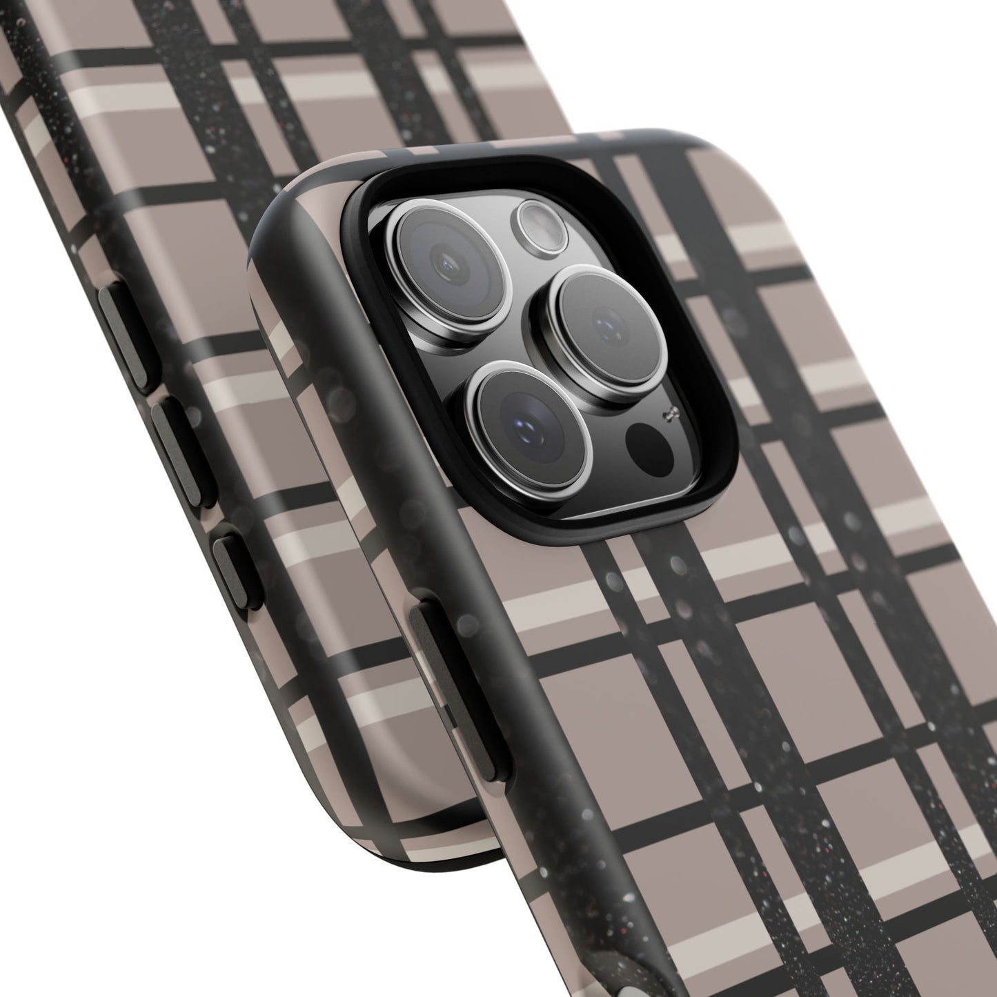 Elevated Neutrals Plaid iPhone Case | Classic Pattern, Modern Contrast