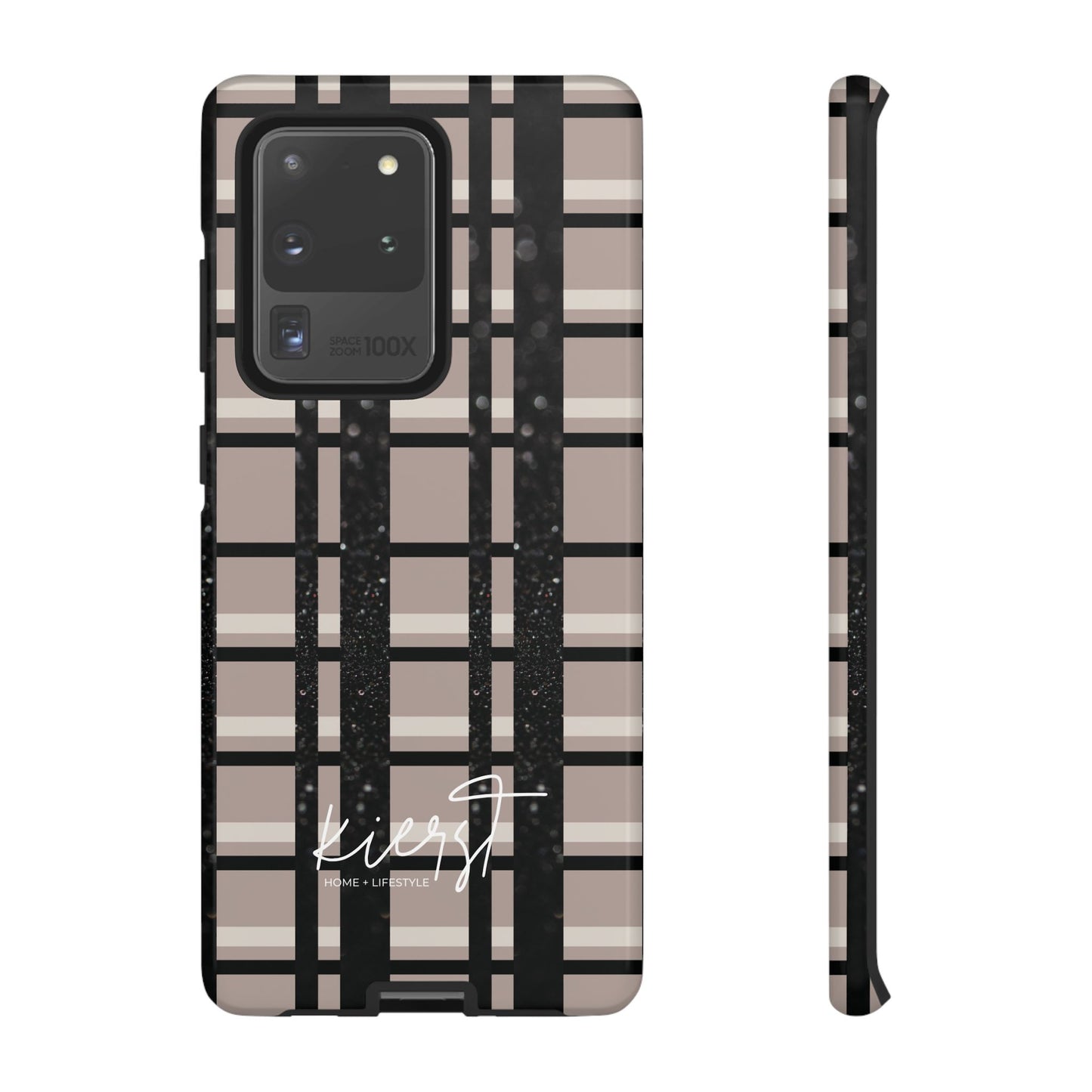 Elevated Neutrals Plaid Samsung Galaxy Case | Structured Style, Soft Edge