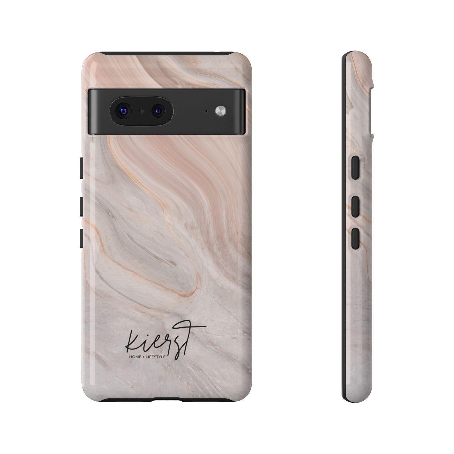 Blush Swirl Marble Google Pixel Phone Case | Soft Movement Meets Curated Luxury