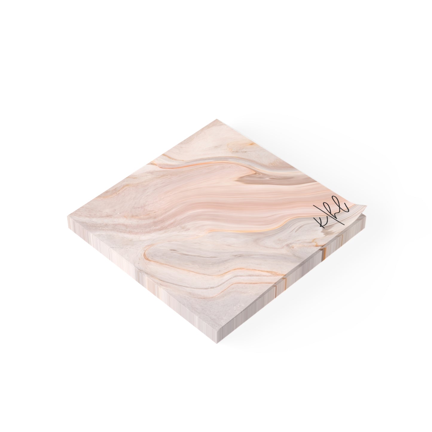 Blush Swirl Marble Post-it® Note Pad | Soft Pink Marble-Inspired Sticky Notes for Chic Desks