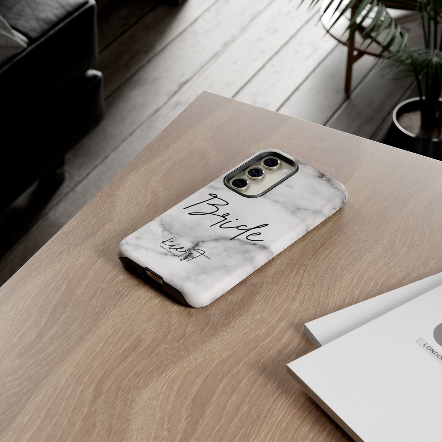 Bride Lived-In White and Grey Marble Samsung Galaxy Phone Case