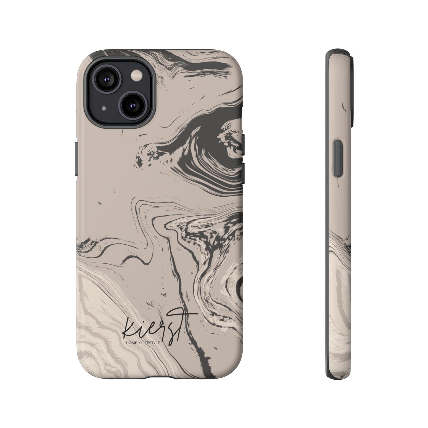 Cream, Grey, and Taupe Marble iPhone Case | A Bold Neutral Grounded in Softness
