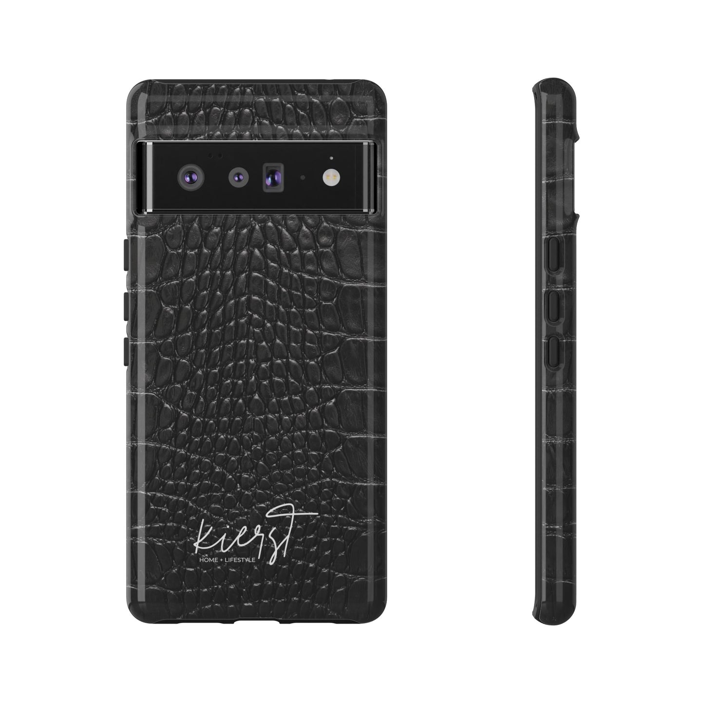 Black Alligator Print Google Pixel Case | Sleek Texture Illusion, Bold Everyday Protection