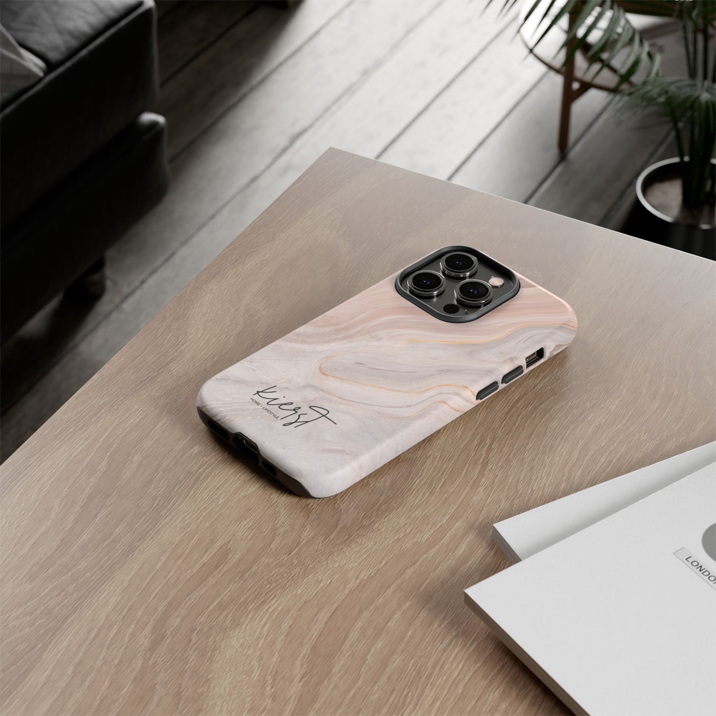 Blush Swirl Marble iPhone Case | Soft Curves, Strong Protection