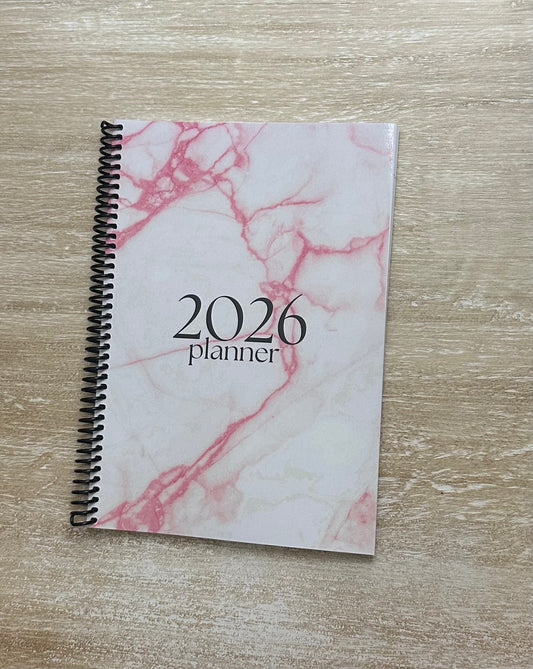 2026 Lifestyle Planner - Pink Marble