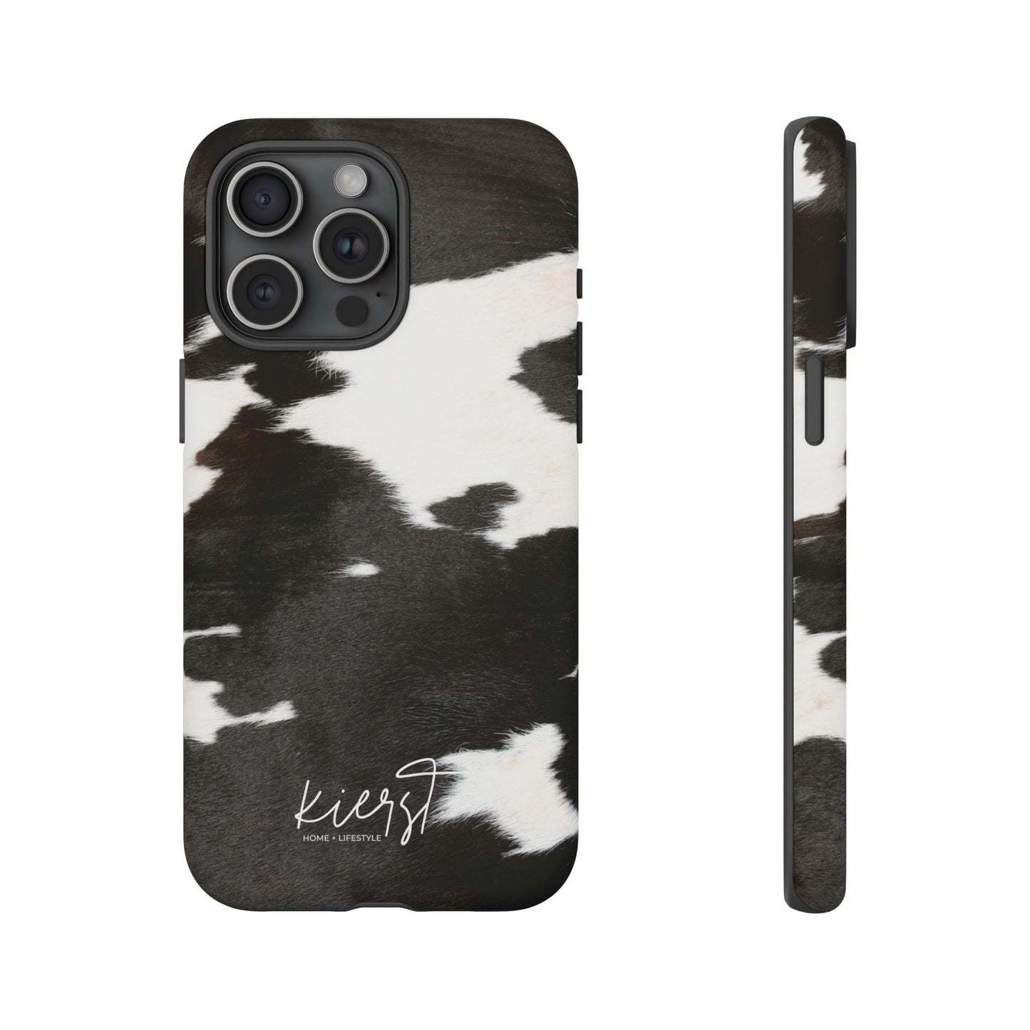 Black and White Cow Hide Print iPhone Case