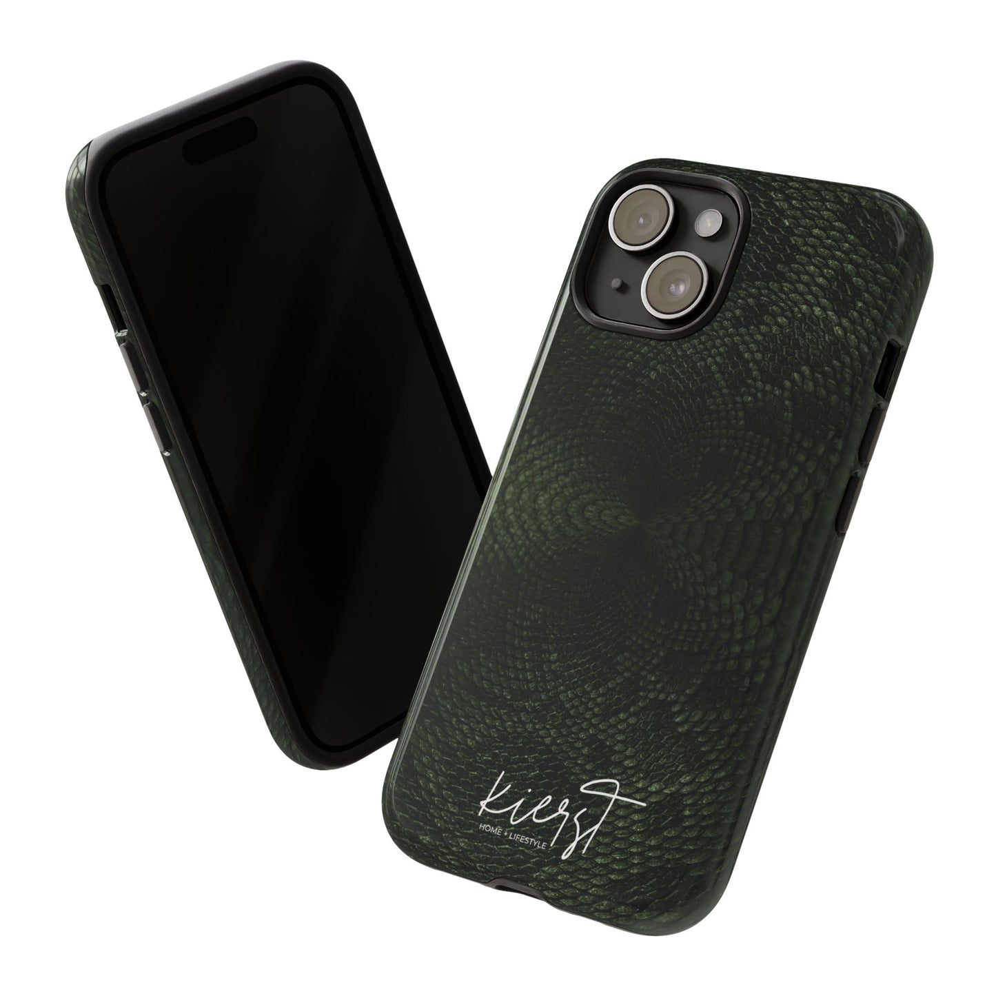 Deep Rich Green Snake Print iPhone Case