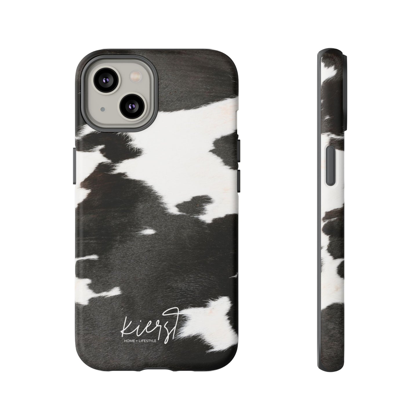 Black and White Cow Hide Print iPhone Case
