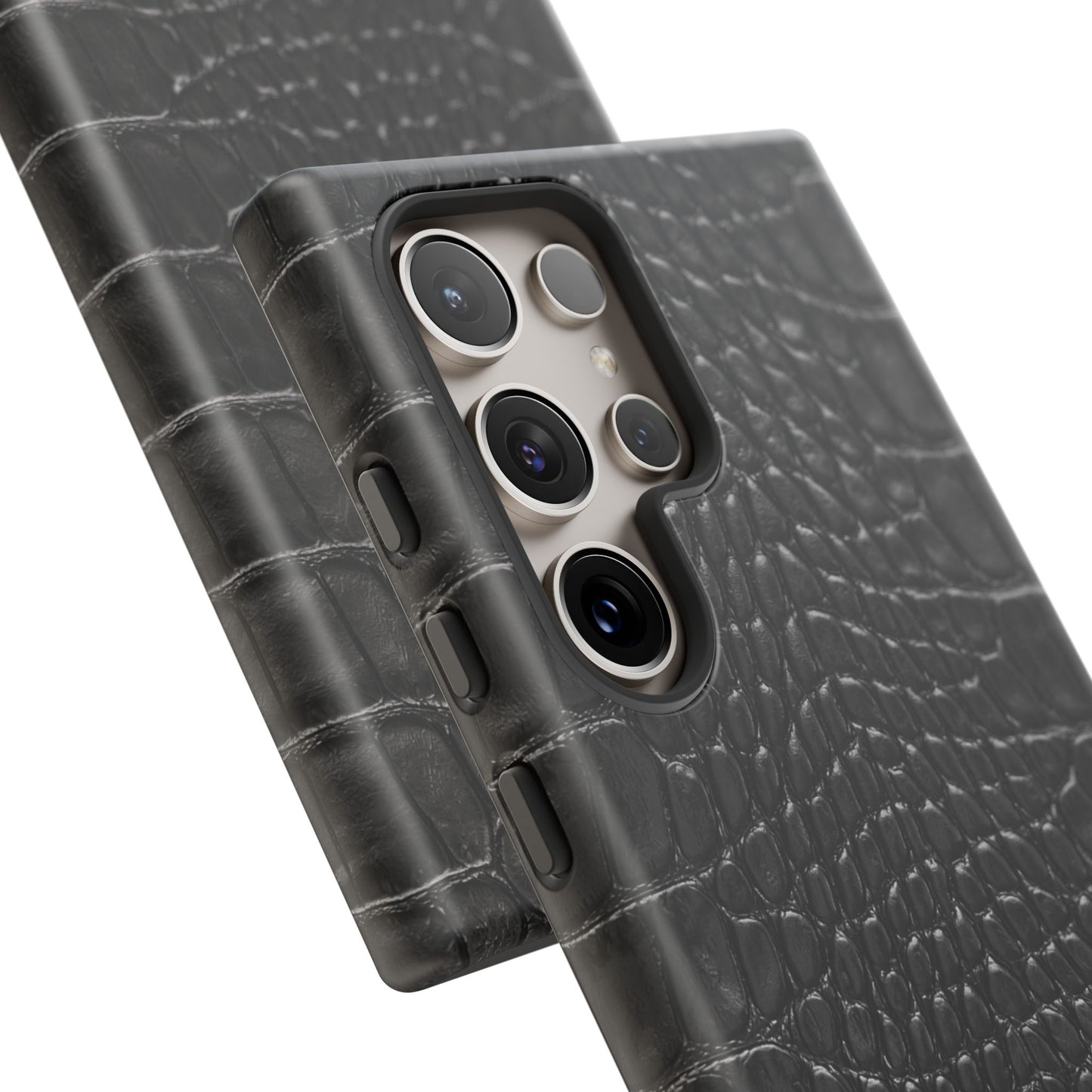 Black Alligator Print Samsung Galaxy Case | Refined Impact, Bold Simplicity
