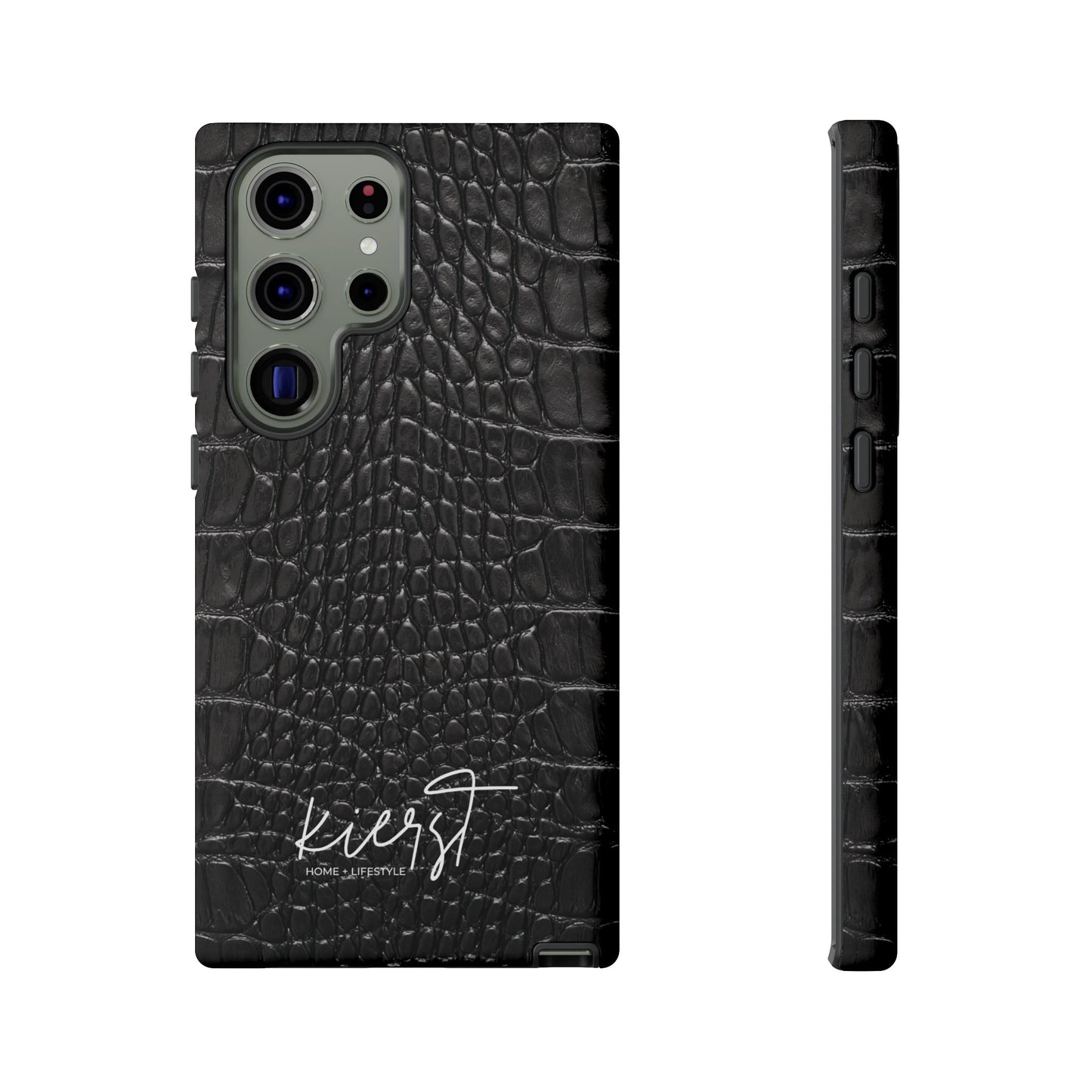 Black Alligator Print Samsung Galaxy Case | Refined Impact, Bold Simplicity