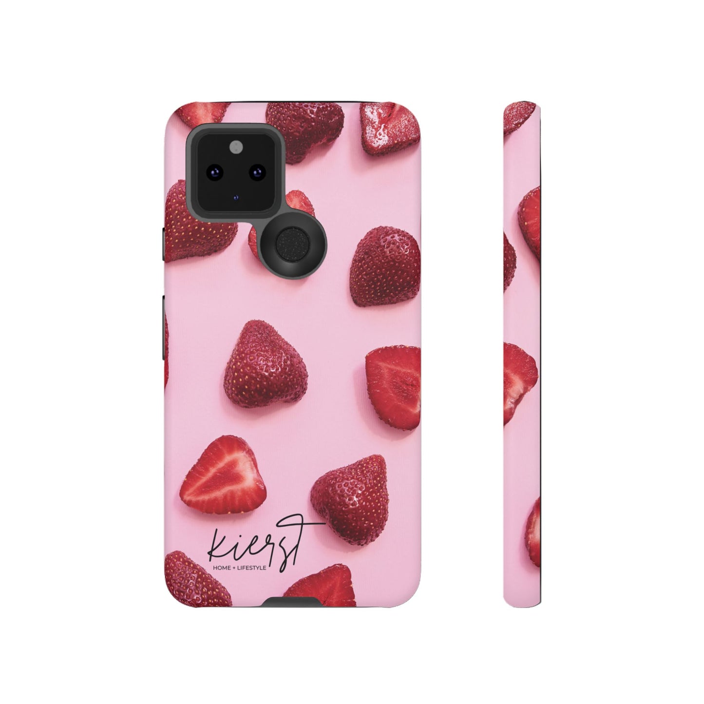 Strawberries Google Pixel Case | Blush-Toned Charm Meets Playful Precision