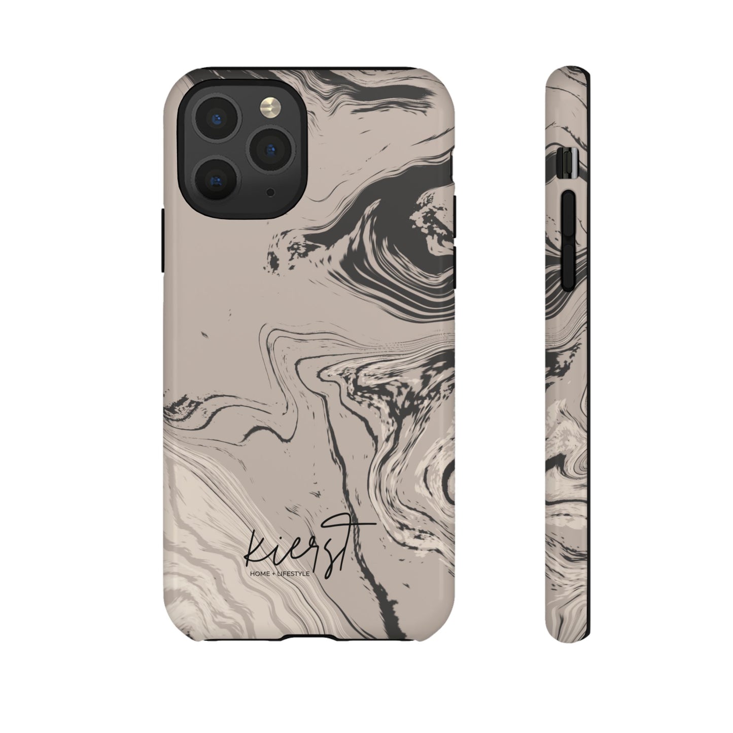 Cream, Grey, and Taupe Marble iPhone Case | A Bold Neutral Grounded in Softness