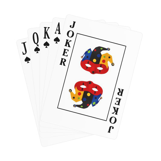 Cream + Gold Tweed Print Poker Playing Cards