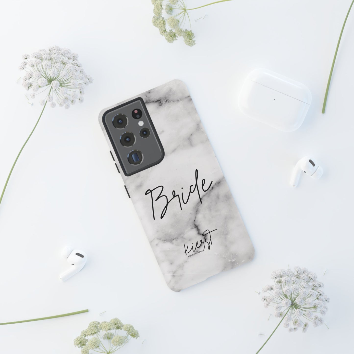 Bride Lived-In White and Grey Marble Samsung Galaxy Phone Case