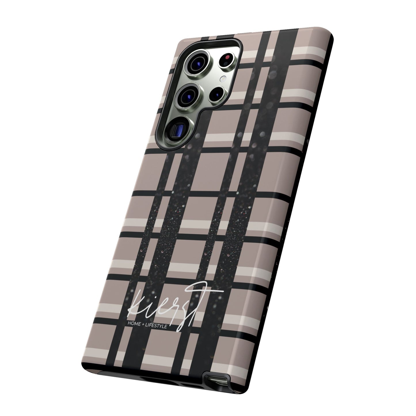 Elevated Neutrals Plaid Samsung Galaxy Case | Structured Style, Soft Edge