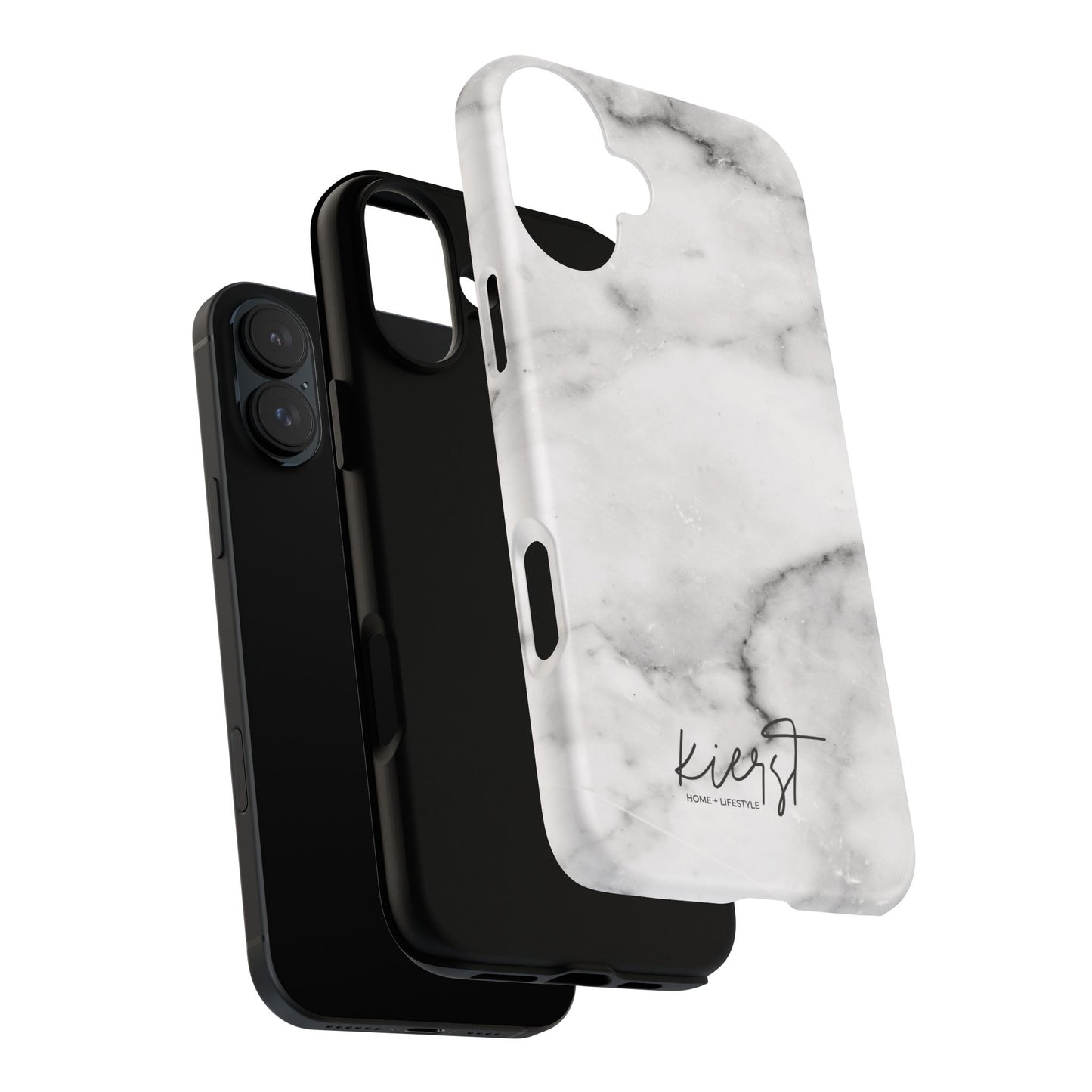 Lived-In White and Grey Marble iPhone Case | Curated Calm, Captured in Marble