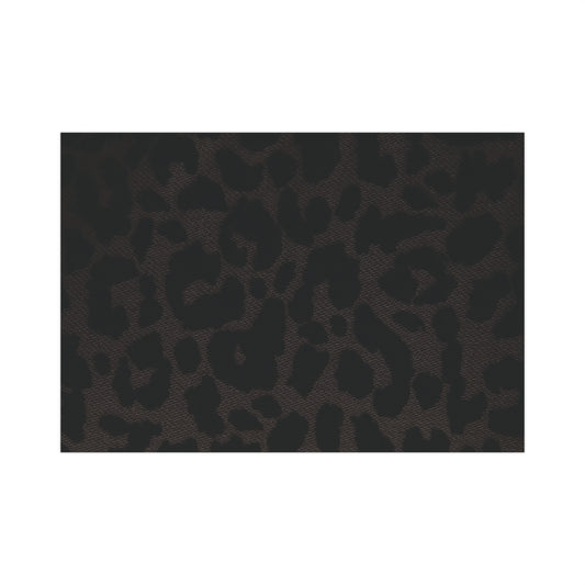 Black Leopard Gift Wrapping Paper