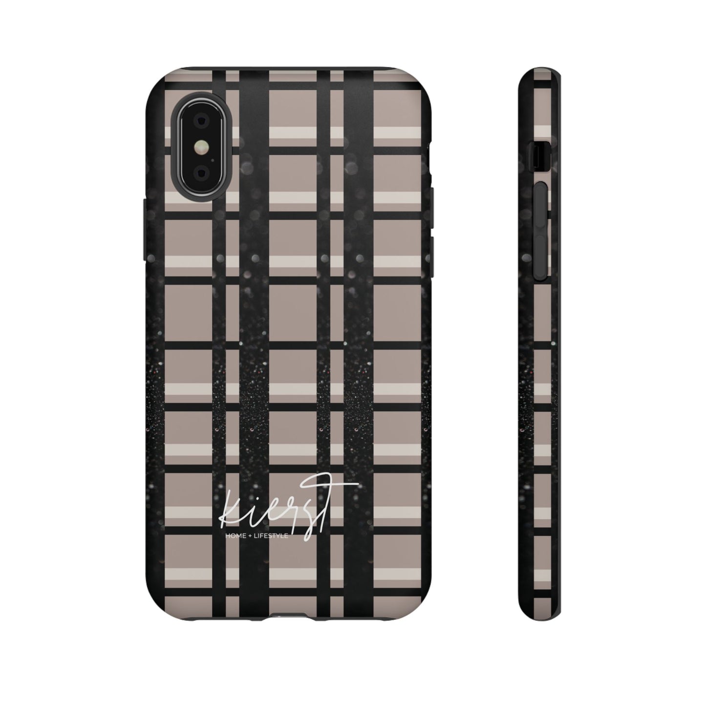 Elevated Neutrals Plaid iPhone Case | Classic Pattern, Modern Contrast