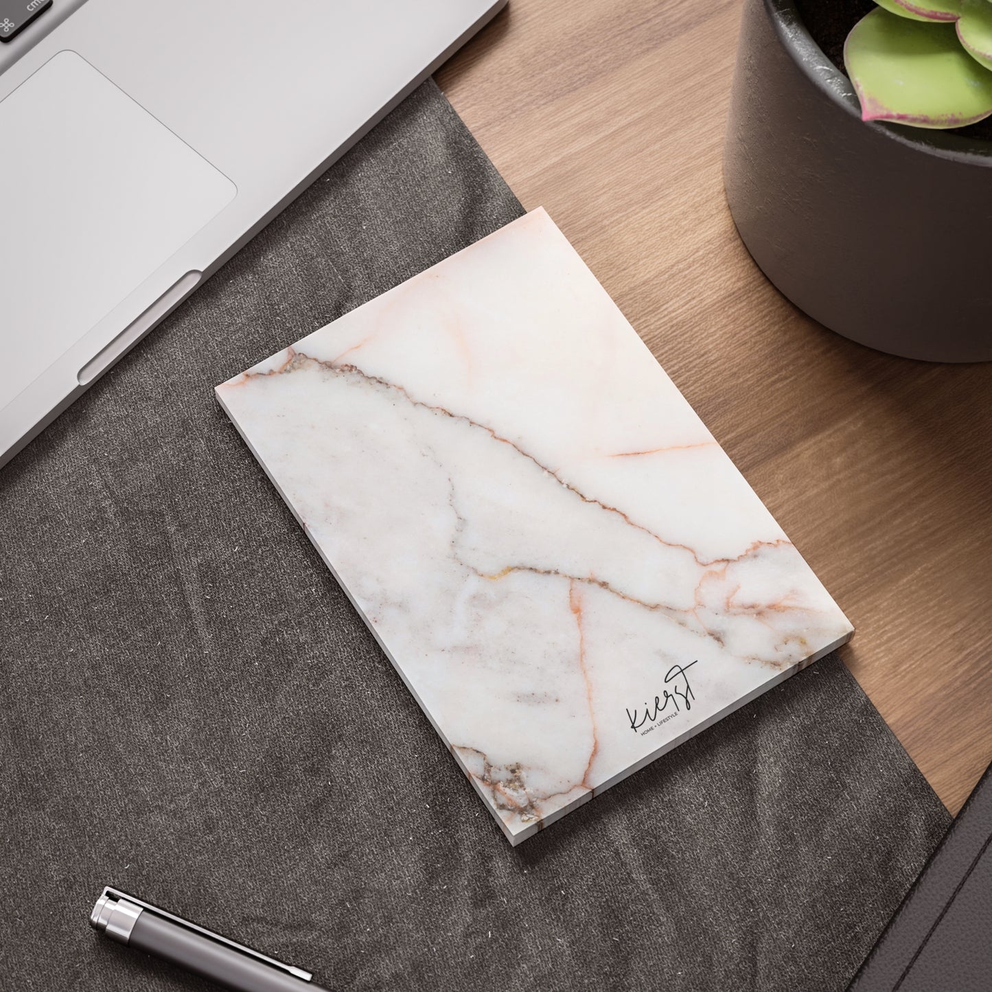 Warm White Marble Post-it® Note Pad | Elegant Stone-Inspired Sticky Notes for Office & Home