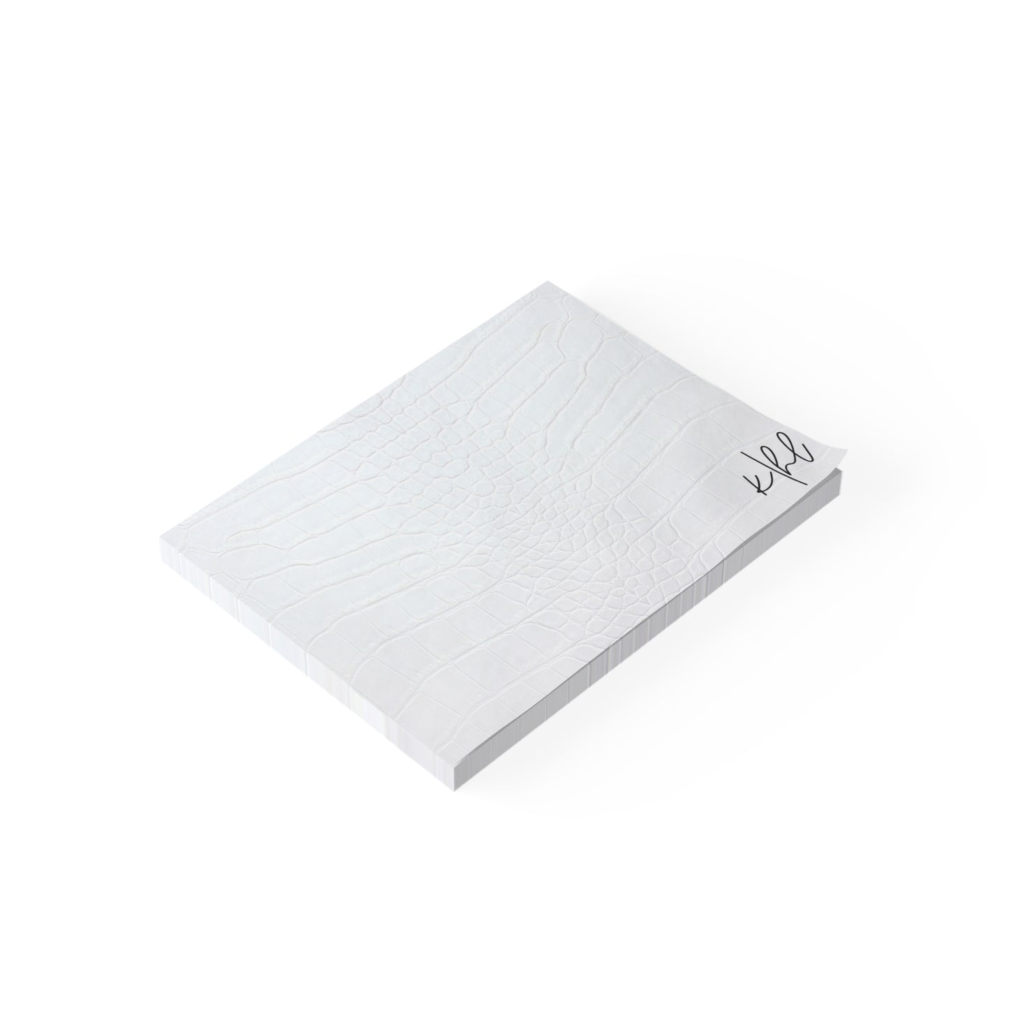 White Alligator Post-it® Note Pad | Luxe Faux Skin-Inspired Memo Pad