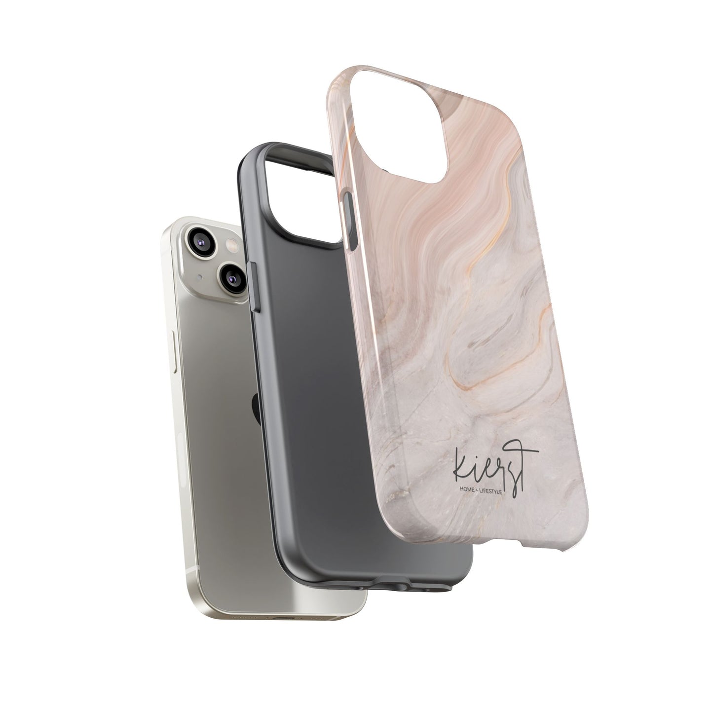 Blush Swirl Marble iPhone Case | Soft Curves, Strong Protection
