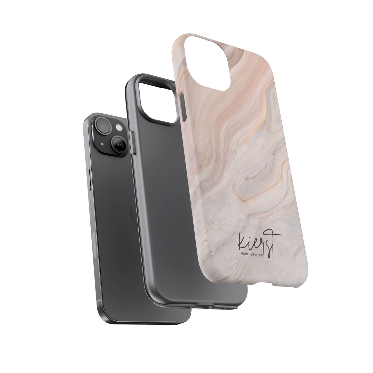 Blush Swirl Marble iPhone Case | Soft Curves, Strong Protection