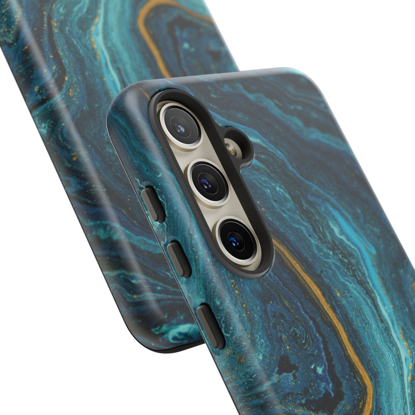 Gold & Teal Marble Samsung Galaxy Case | Swirled Depth Meets Everyday Edge