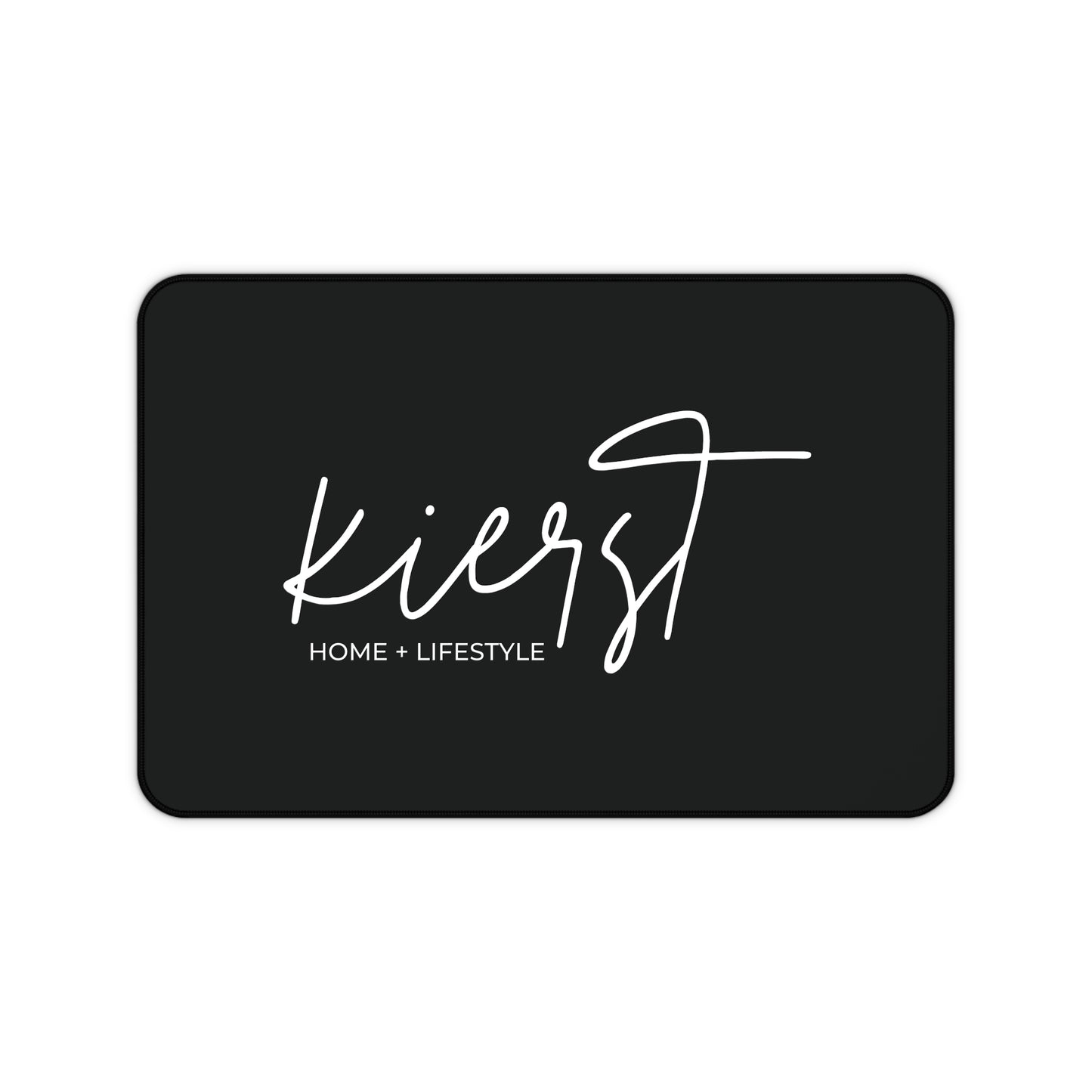 Black Desk Mat with kierst Logo | Sophisticated Workspace Staple