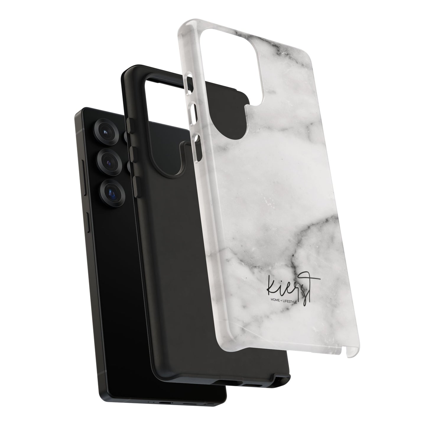 Lived-In White and Grey Marble Samsung Galaxy Phone Case